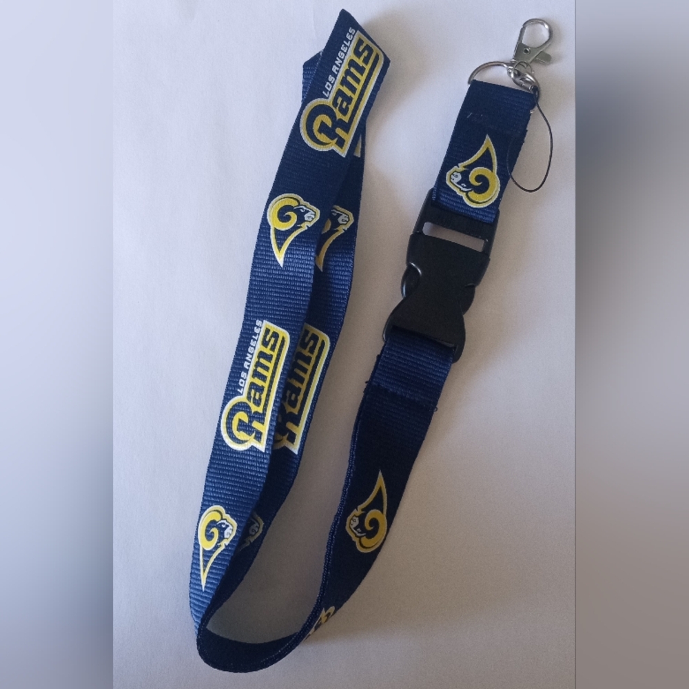 Blue Rams Lanyard with Clip
